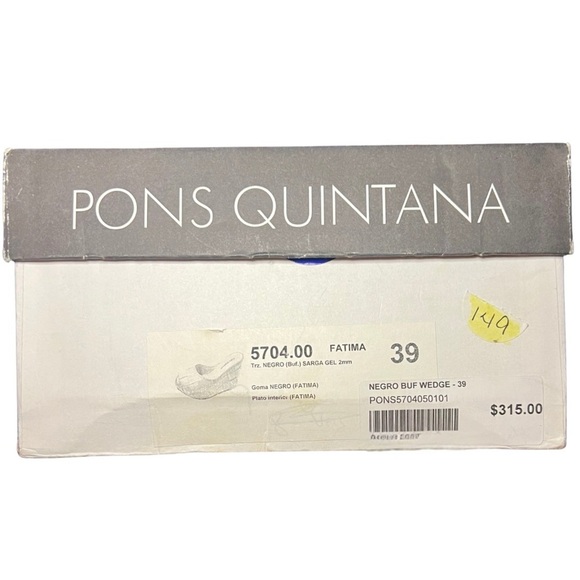 Pons Quintana Fatima Leather Wedge Mules (39) - Picture 4 of 9